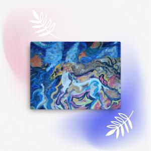 fiery horse canvas print alan rayner occurrity