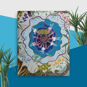 honeysuckle sharing circle canvas print alan rayner occurrity