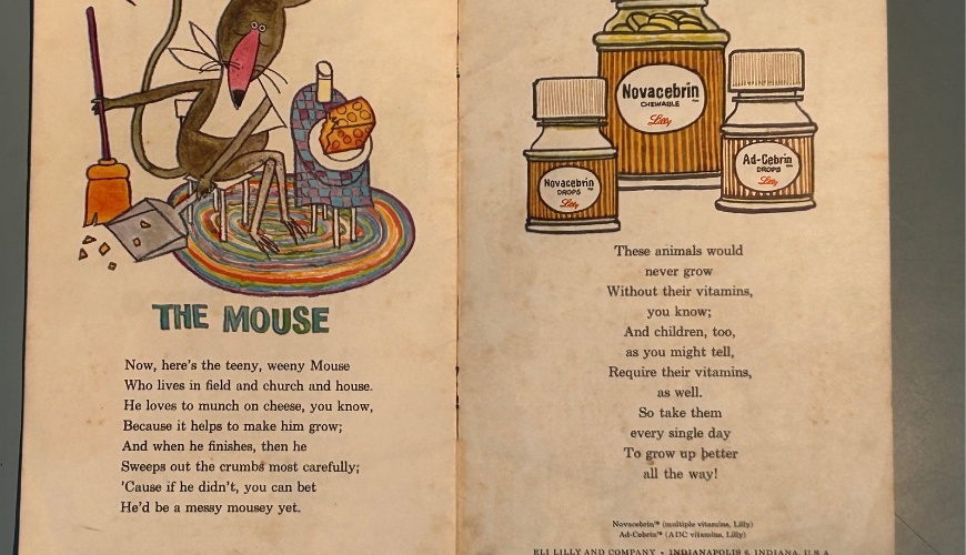 Eli Lilly The Children's Zoo Booklet Ad For Vitamins