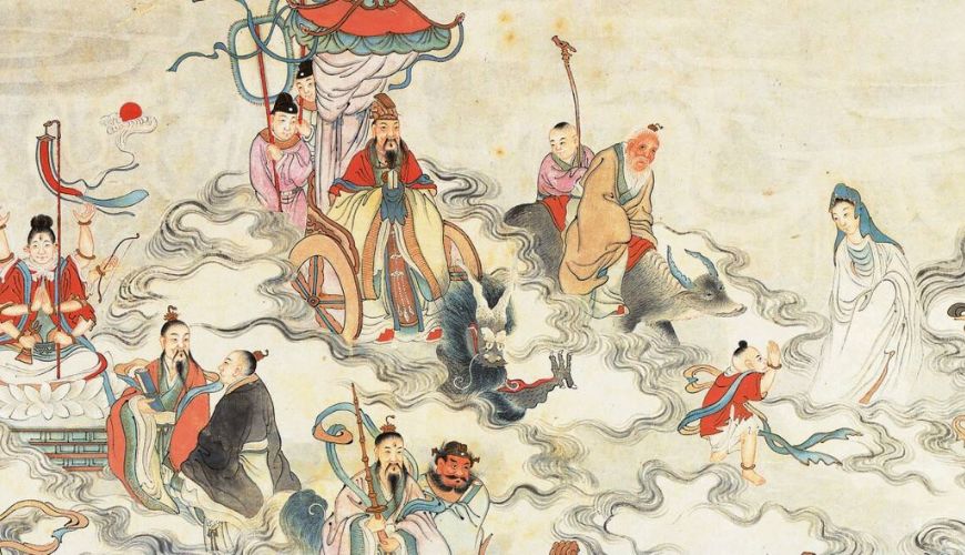 Chinese Immortals Ritual Painting Unknown Artist